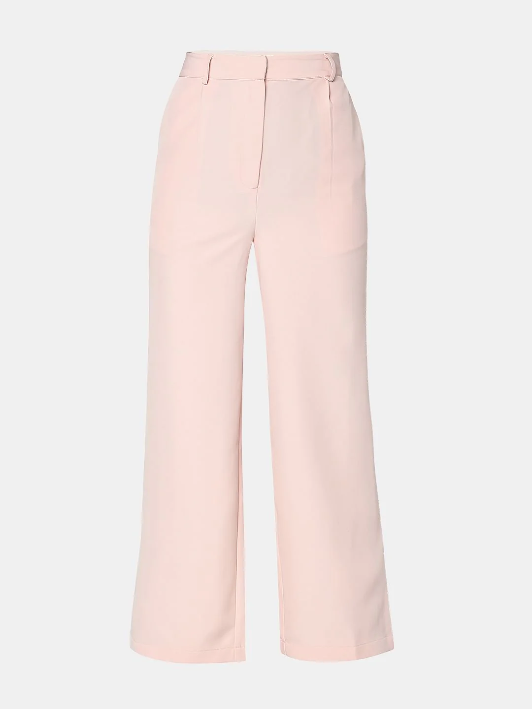 Pink High Rise Wide Leg Pants - Image 7