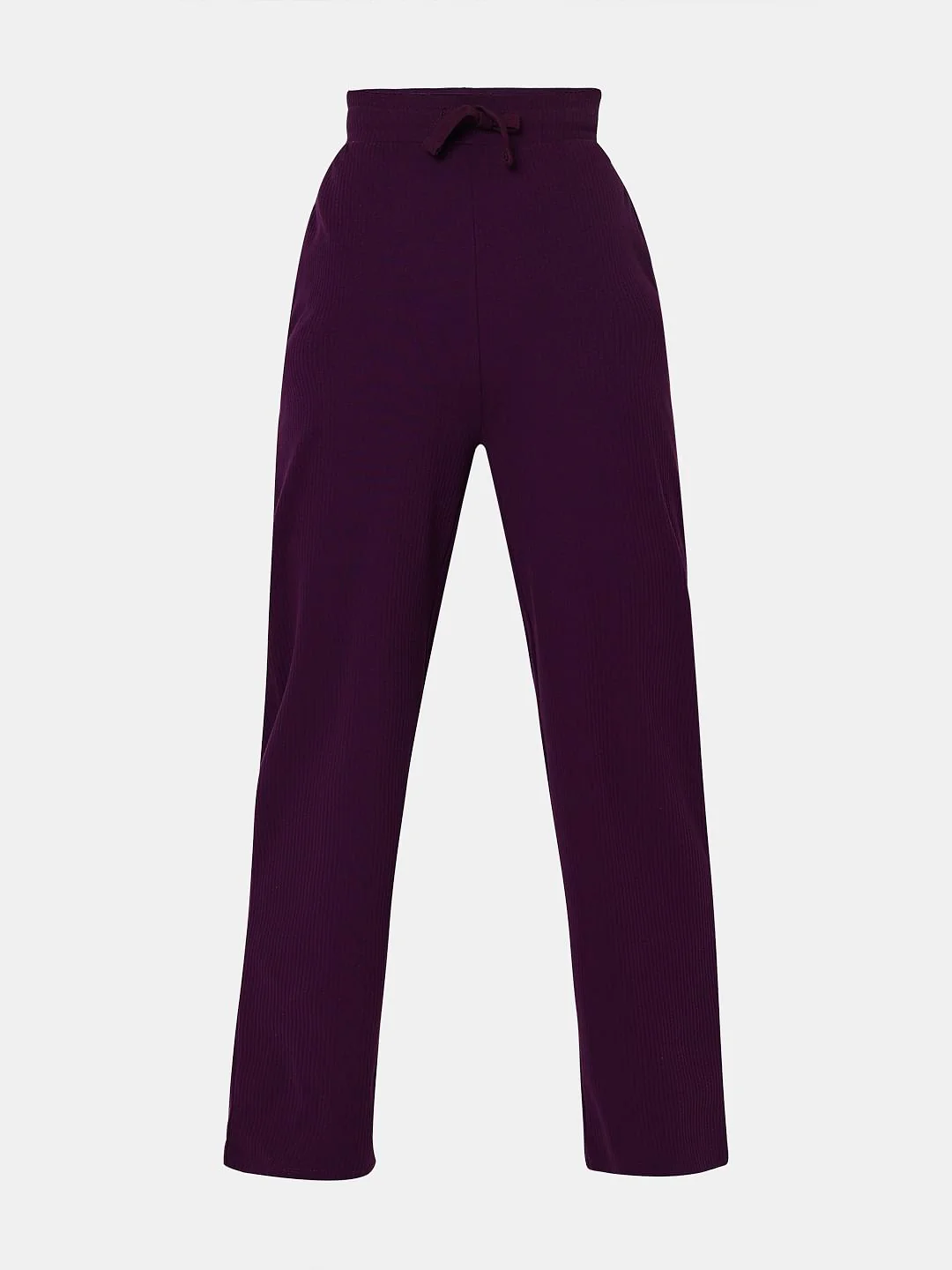 Purple High Rise Knitted Pants - Image 7