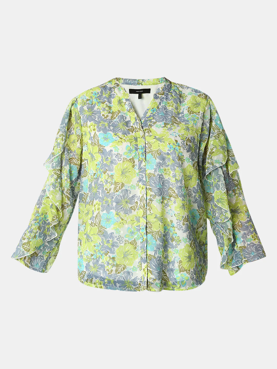 Green Floral Print Top - Image 7