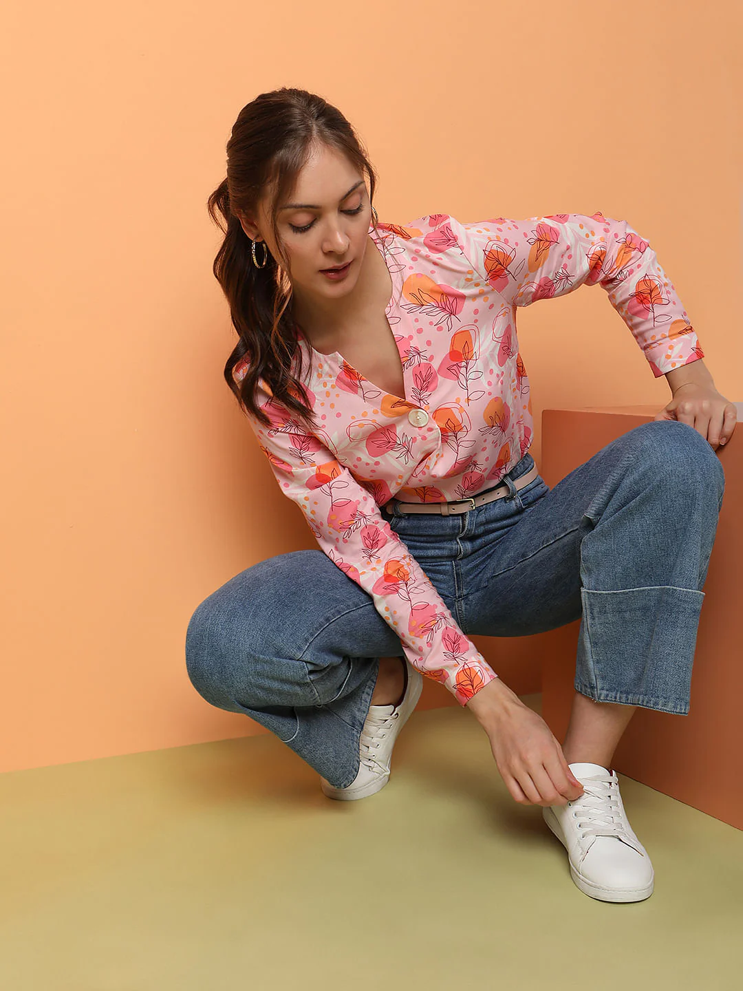 Pink Floral Top