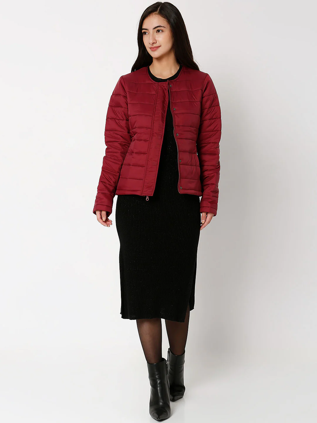 Dark Red Padded Jacket - Image 4
