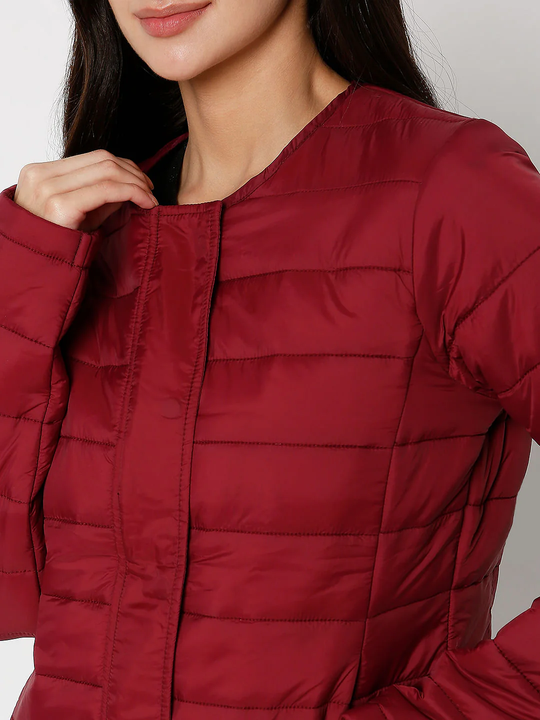 Dark Red Padded Jacket - Image 5