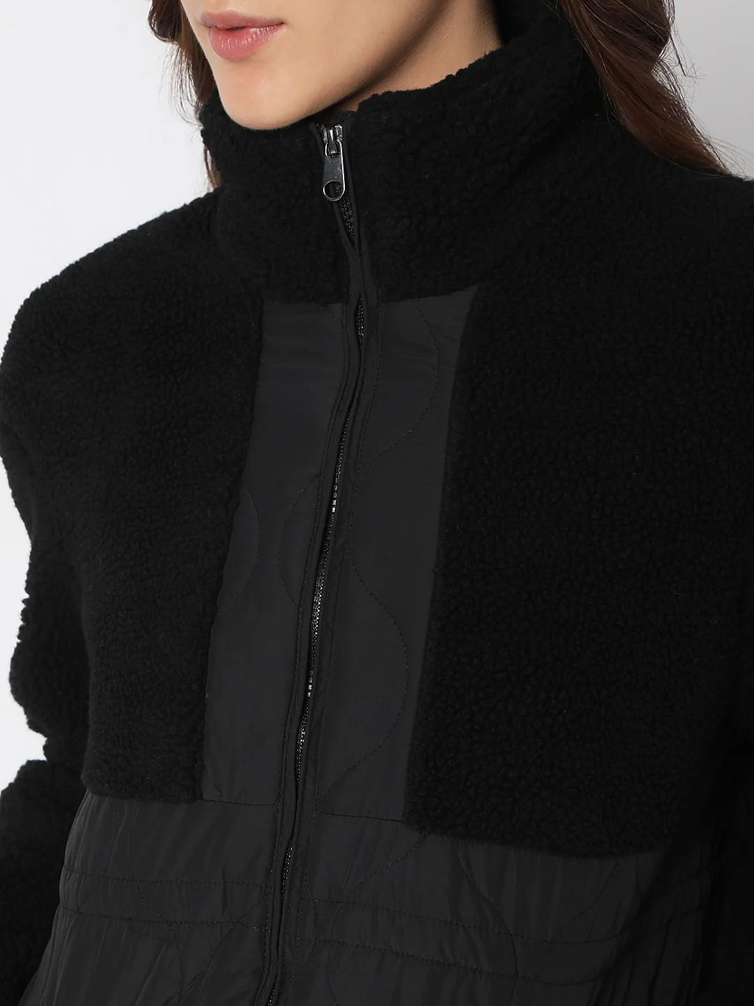 Black Panelled Long Jacket - Image 6