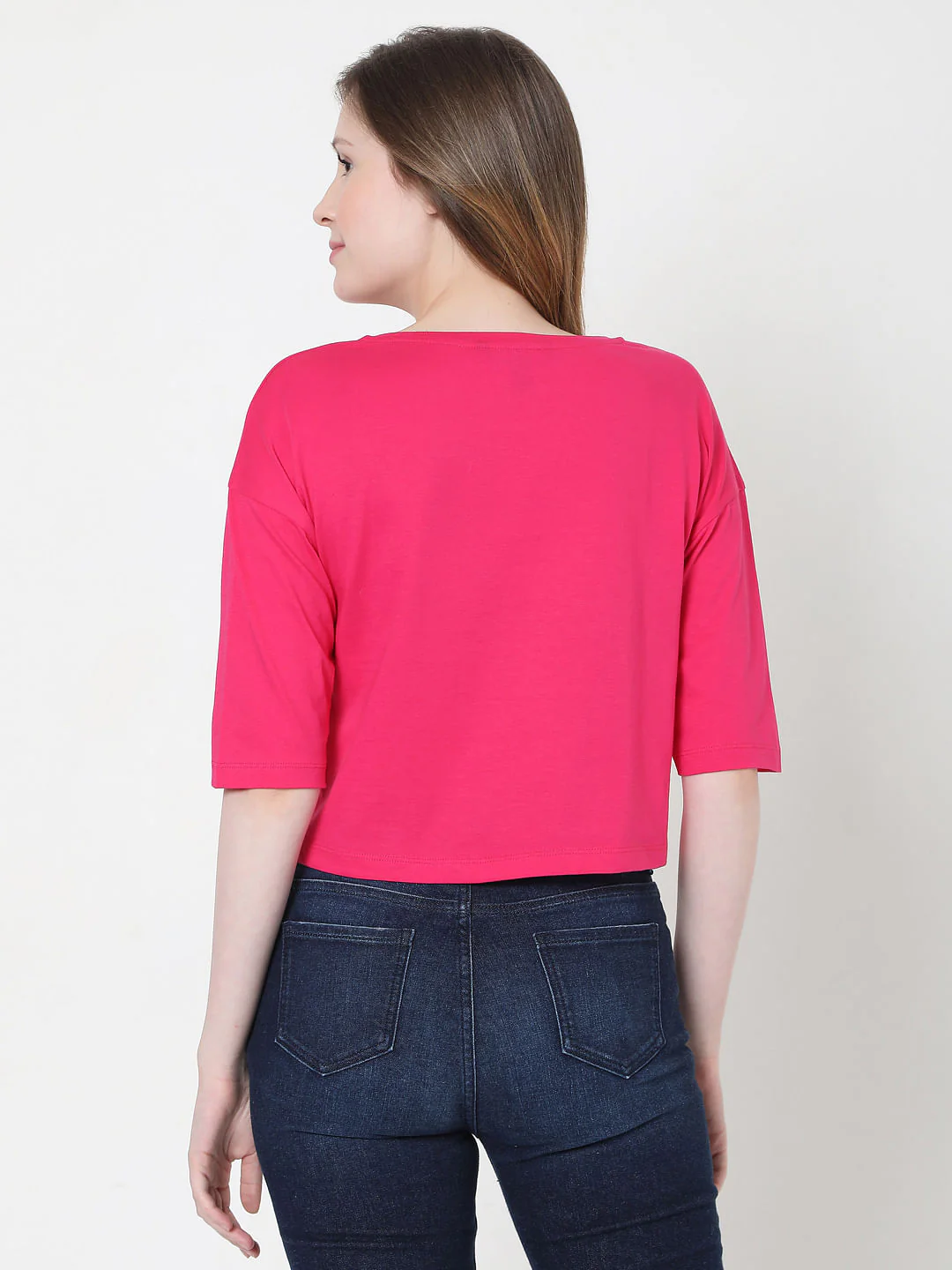 Pink Slogan Print T-Shirt - Image 3