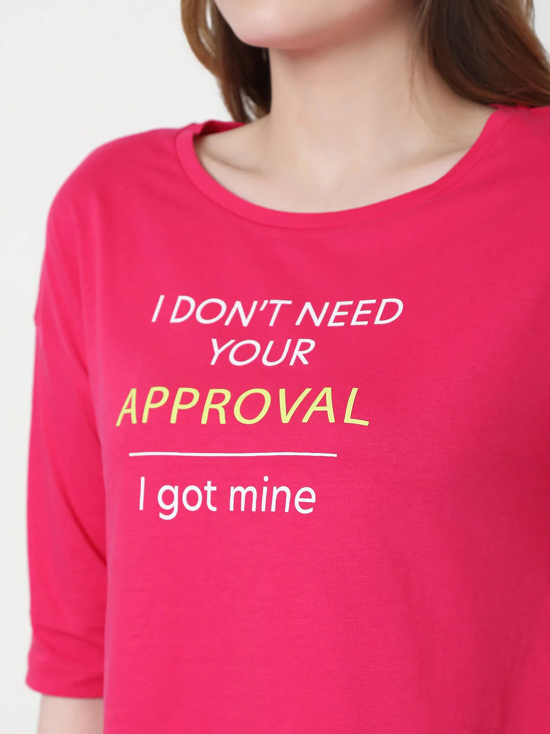 Pink Slogan Print T-Shirt - Image 5
