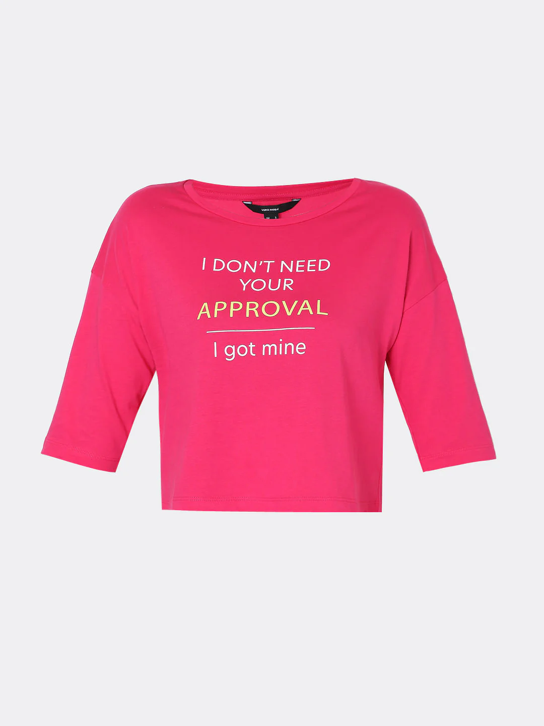 Pink Slogan Print T-Shirt - Image 6