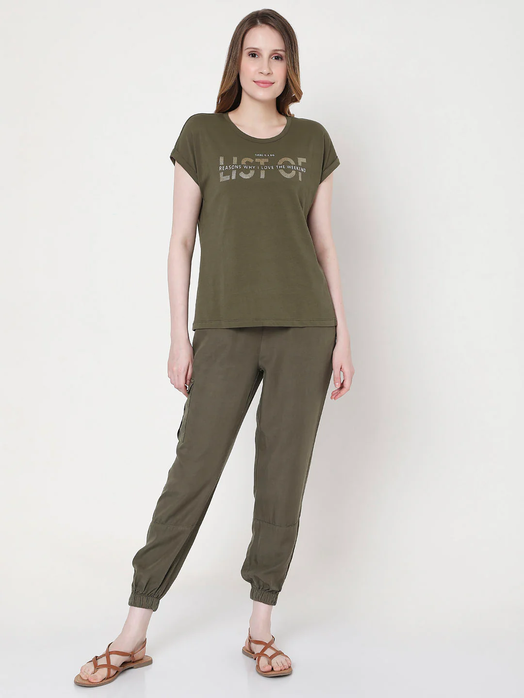 Green Slogan Print T-Shirt - Image 4