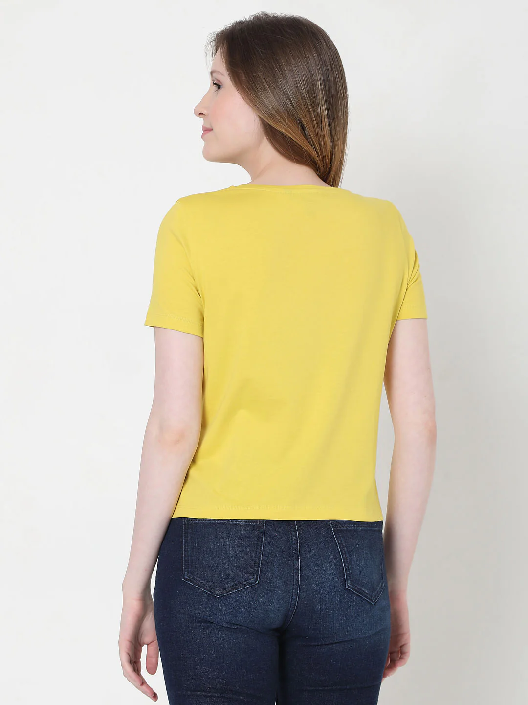 Yellow Slogan Print T-Shirt - Image 3