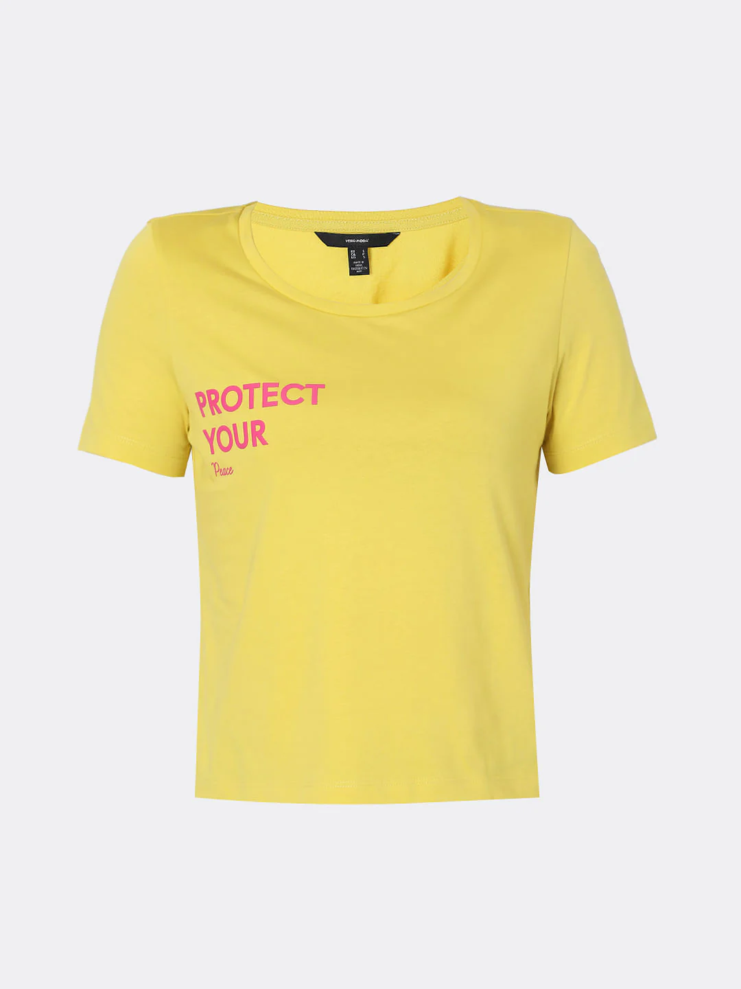 Yellow Slogan Print T-Shirt - Image 6