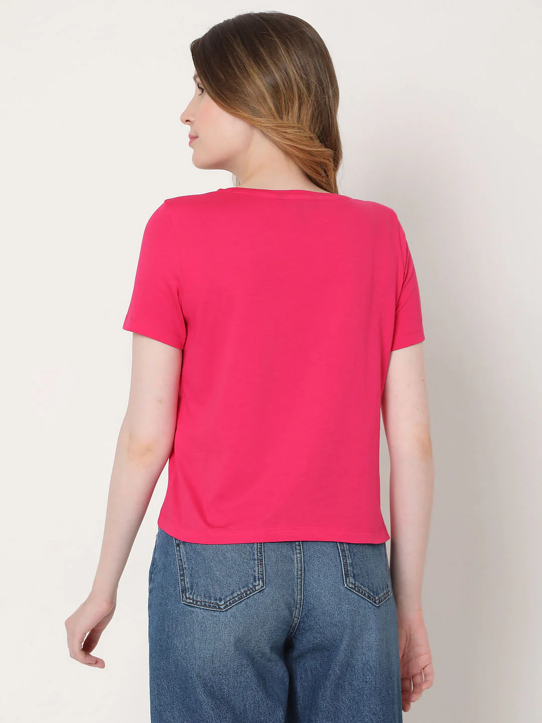 Pink Slogan Print T-Shirt - Image 3