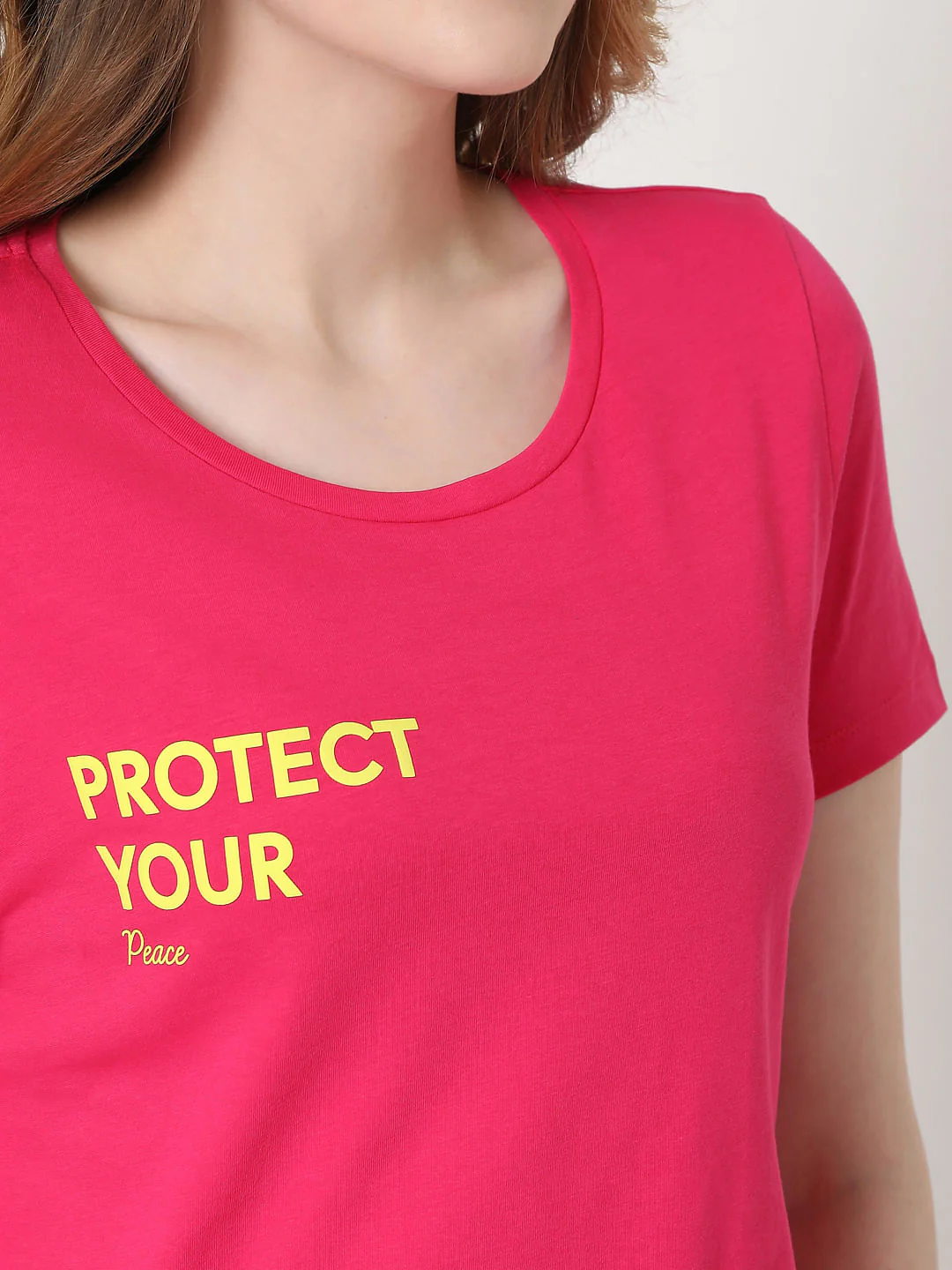 Pink Slogan Print T-Shirt - Image 5