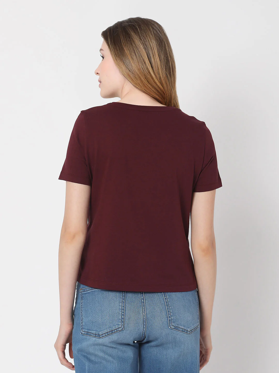 Maroon Slogan Print T-Shirt - Image 3