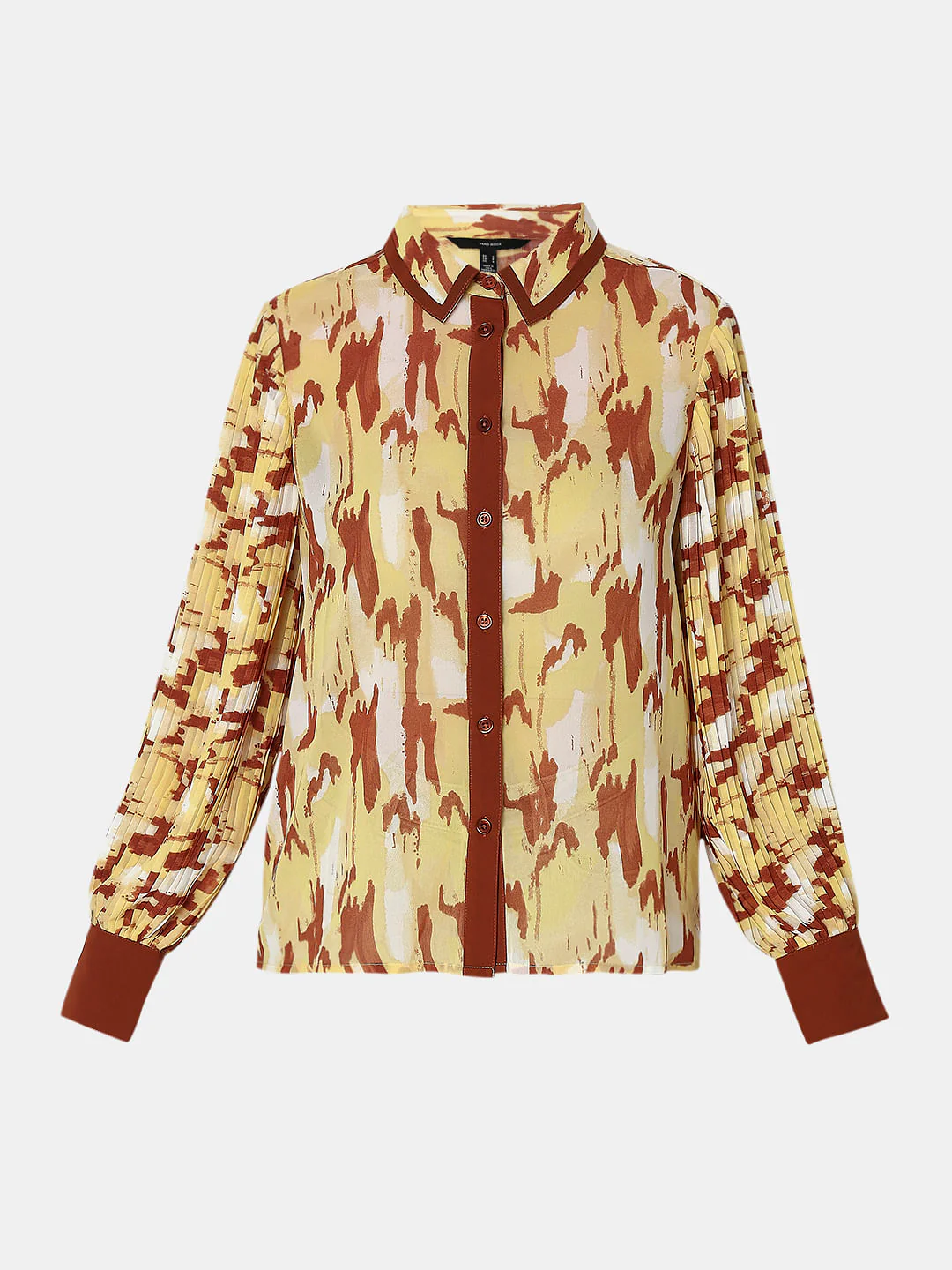 Yellow Abstract Print Shirt - Image 7