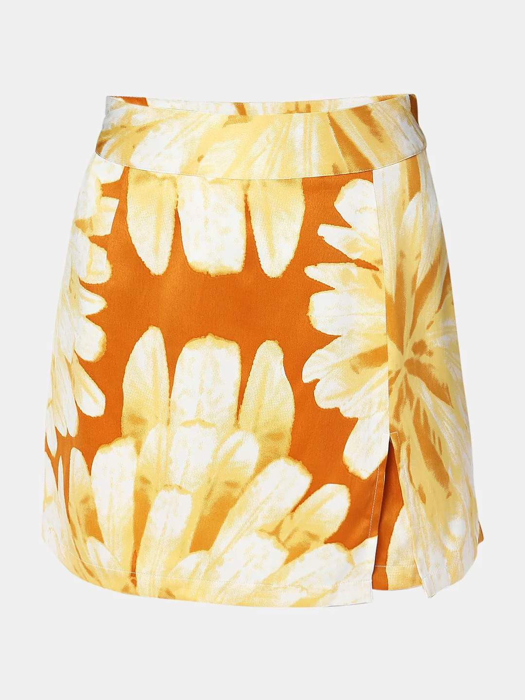Yellow High Rise Floral Skorts - Image 7