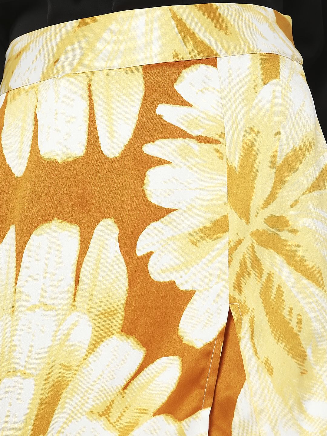Yellow High Rise Floral Skorts - Image 8