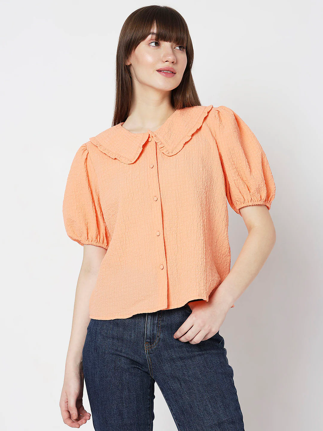 Orange Textured Top - Image 2