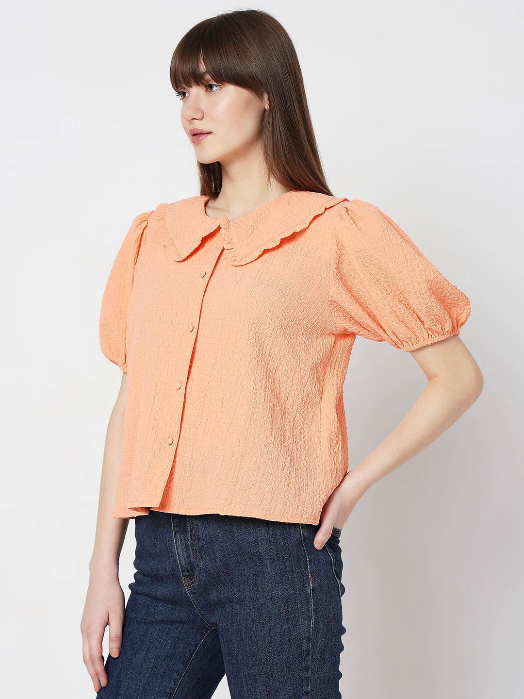 Orange Textured Top - Image 3