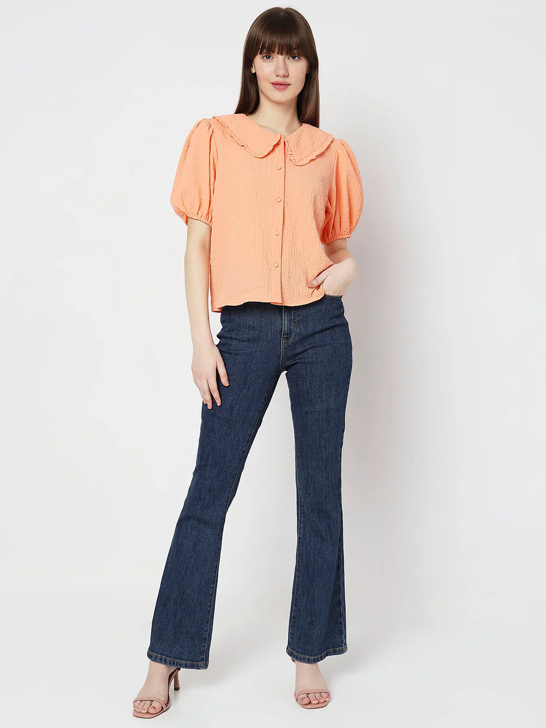 Orange Textured Top - Image 5