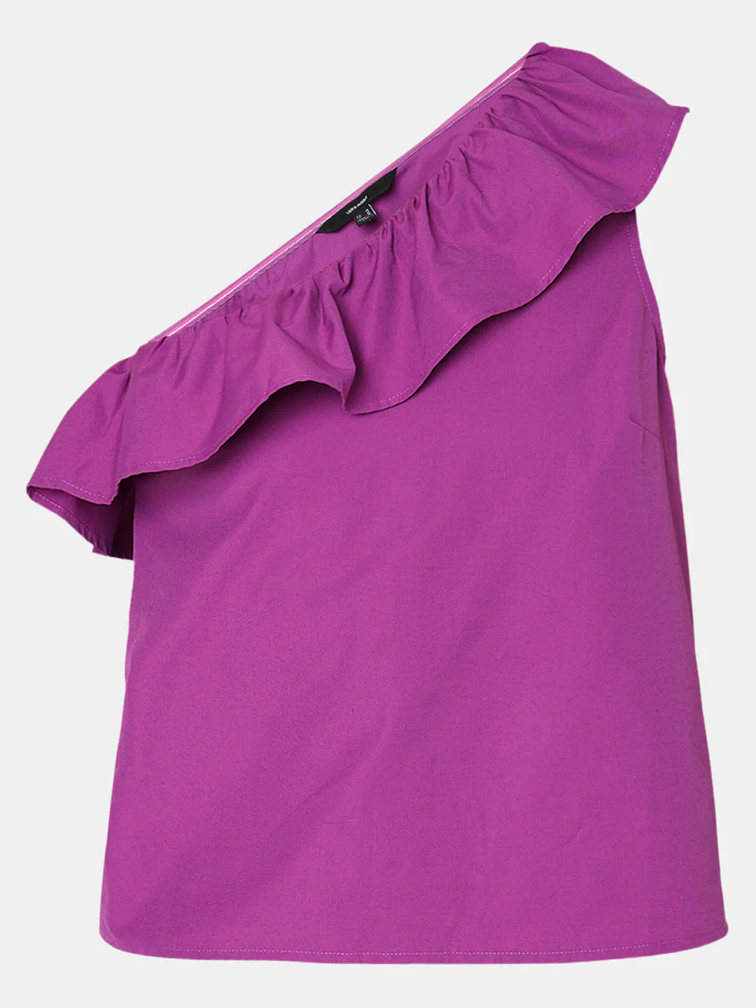 Purple One-Shoulder Ruffle Top - Image 7