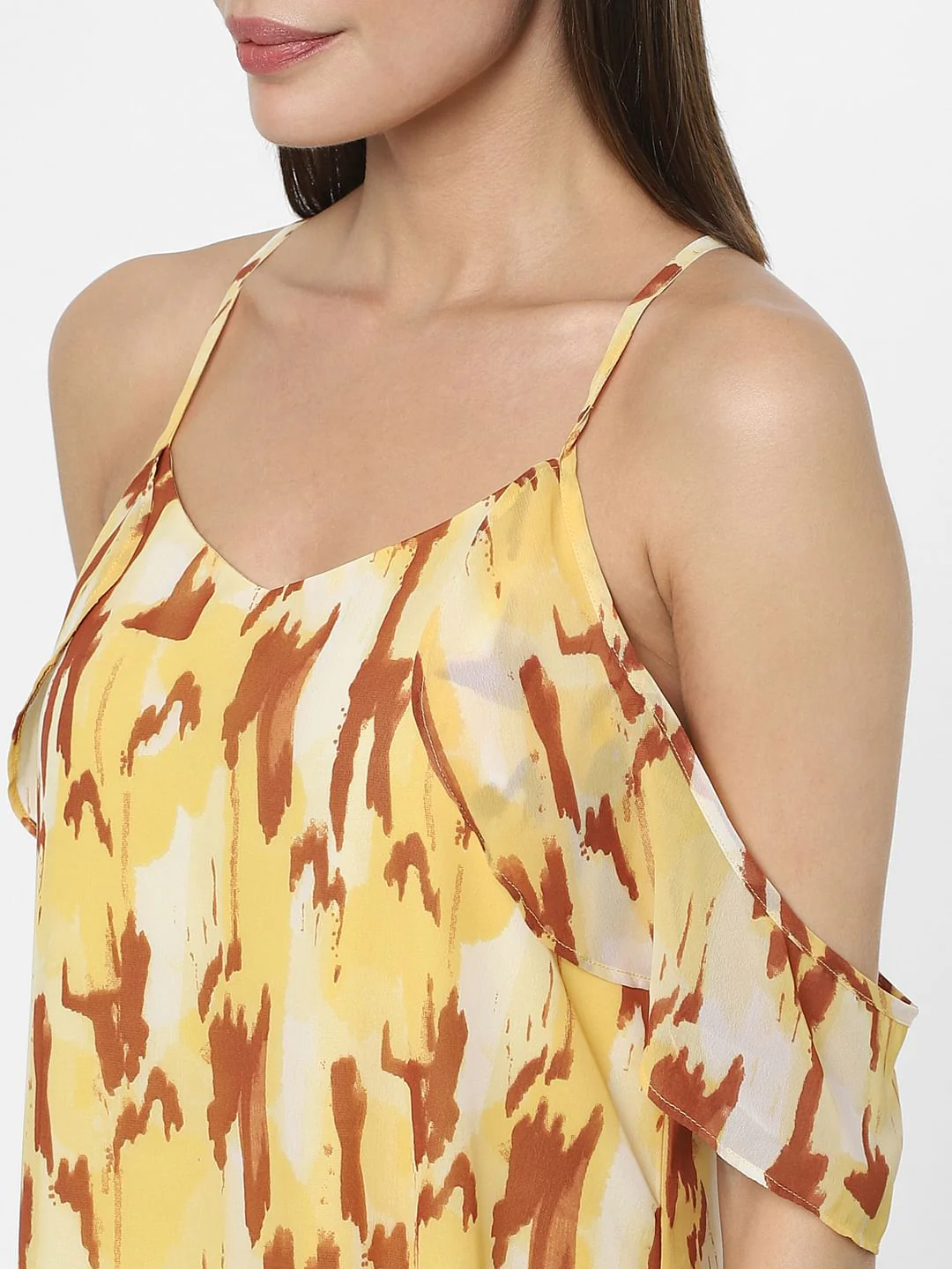 Yellow Abstract Print Maxi Dress - Image 7