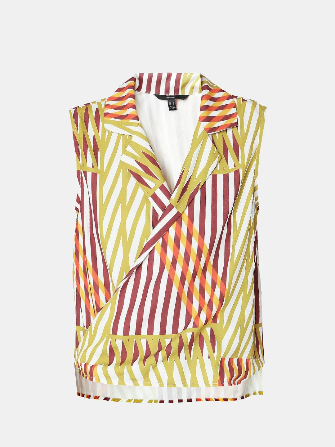 Yellow Striped Sleeveless Top - Image 7