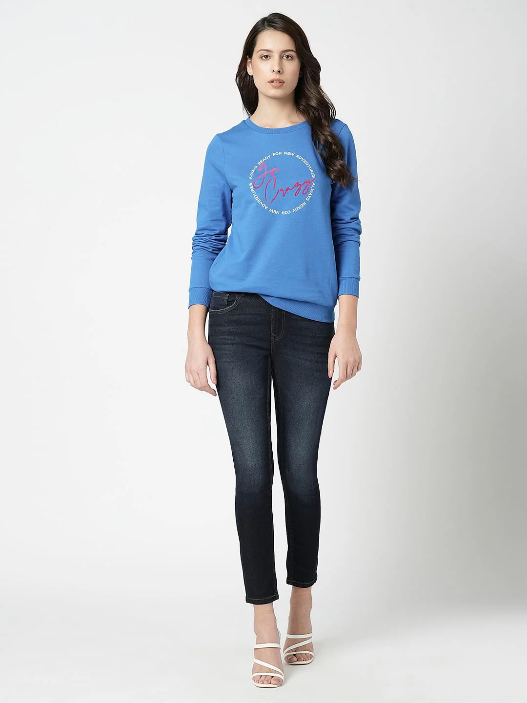 I.Scenery By Vero Moda Dark Blue Mid Rise Washed Wendy Skinny Jeans - Image 5