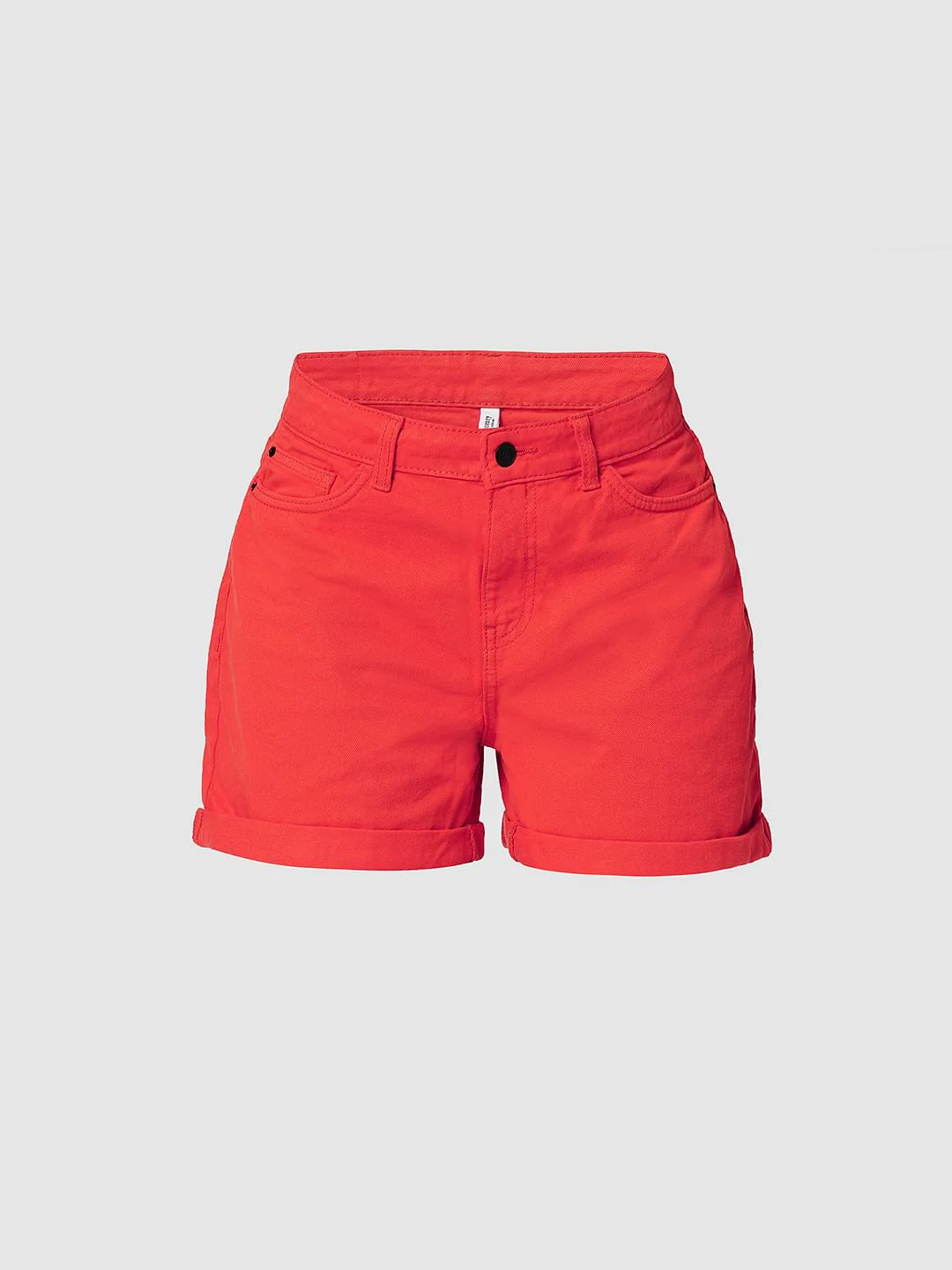 I.Scenery By Vero Moda Red High Rise Denim Shorts - Image 7