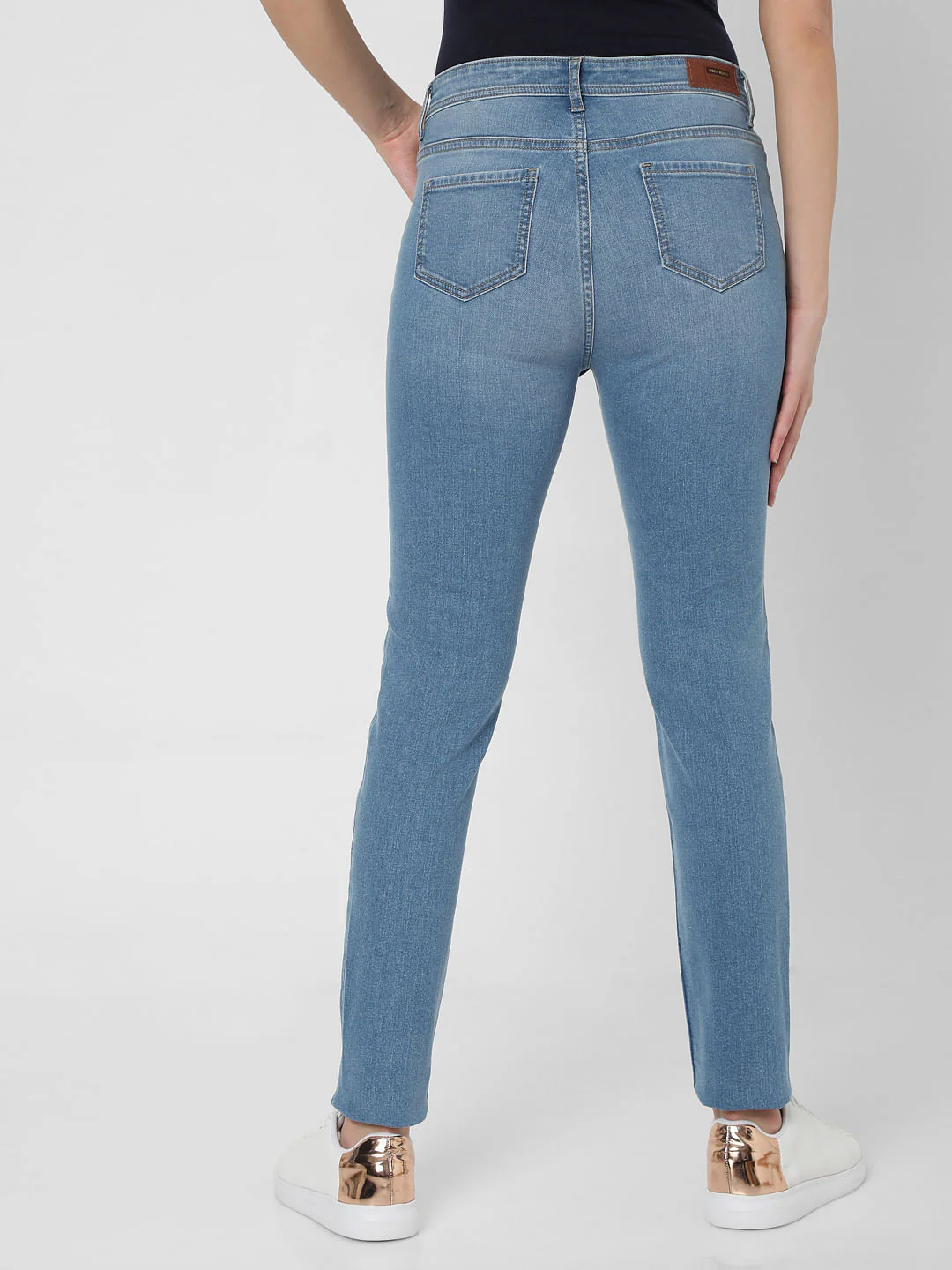 Light Blue High Rise Skinny Jeans - Image 4