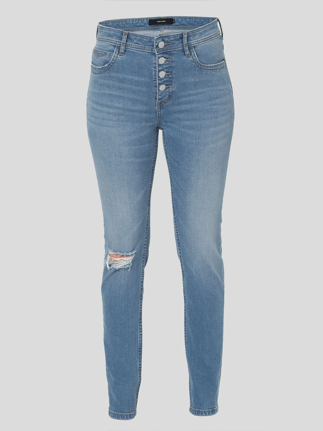 Light Blue High Rise Skinny Jeans - Image 6