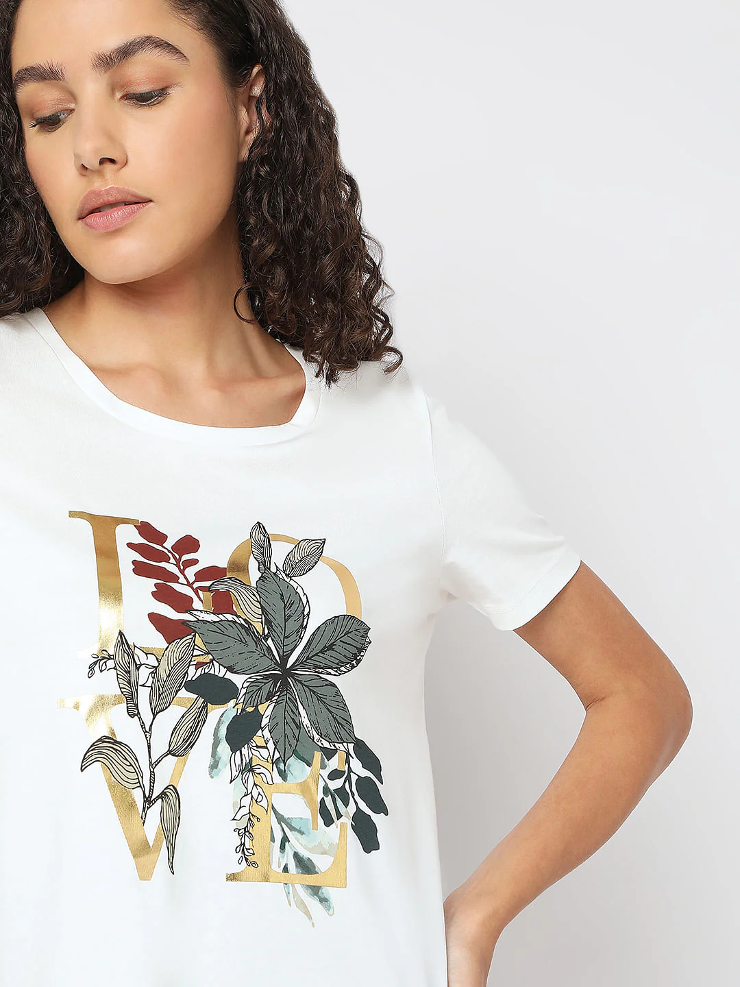 White Printed T-Shirts - Image 6