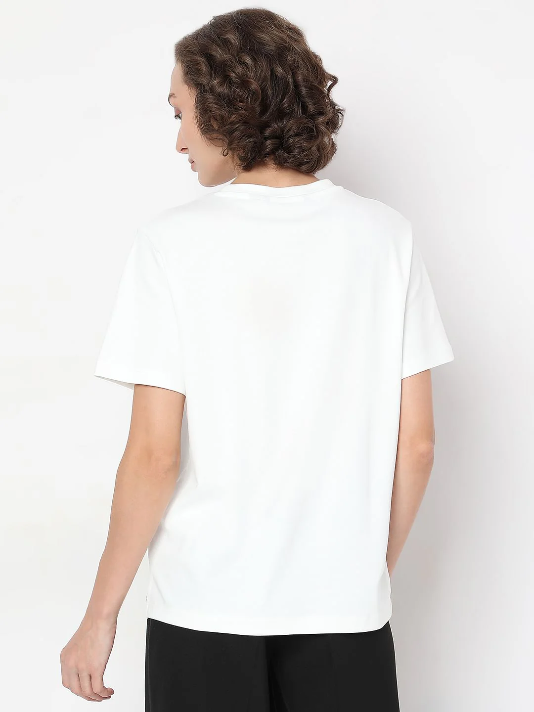 White Printed Organic Cotton T-Shirt - Image 4