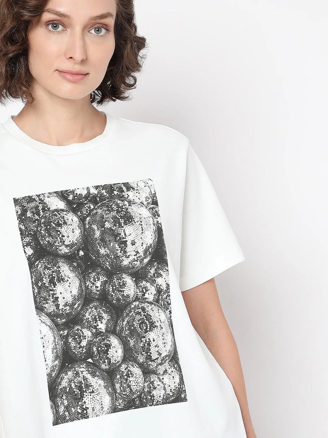 White Printed Organic Cotton T-Shirt - Image 6