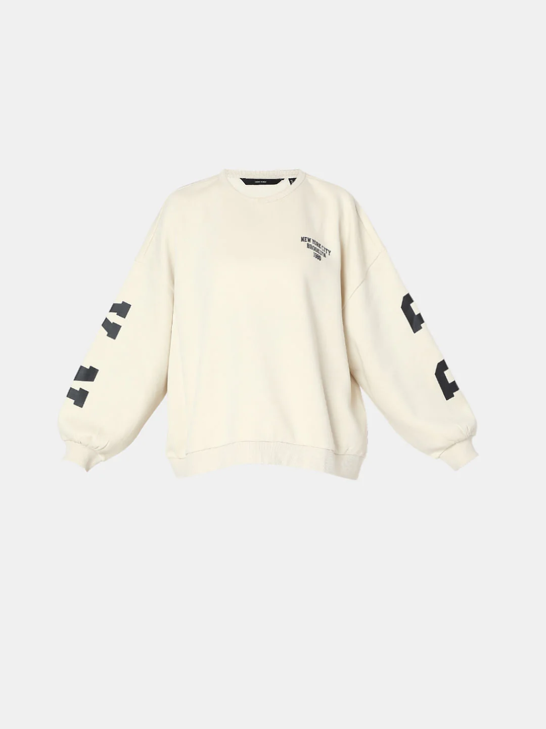Off White Oversized Printed Sweatshirt - Image 7