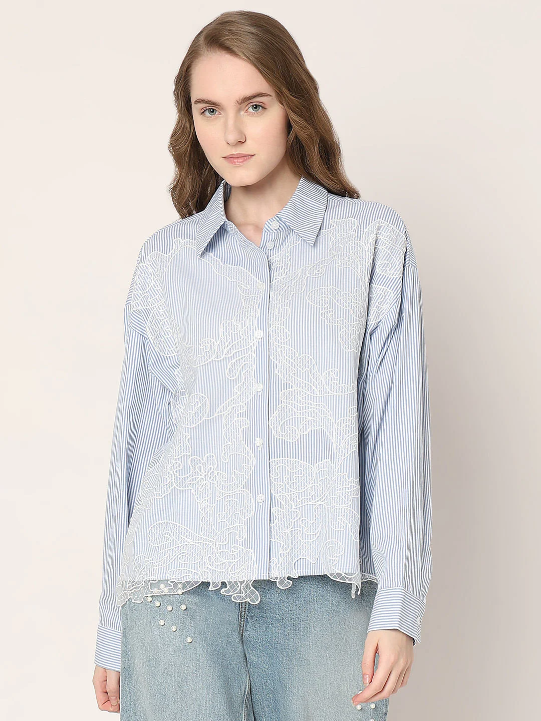 Light Blue Striped Shirt - Image 2