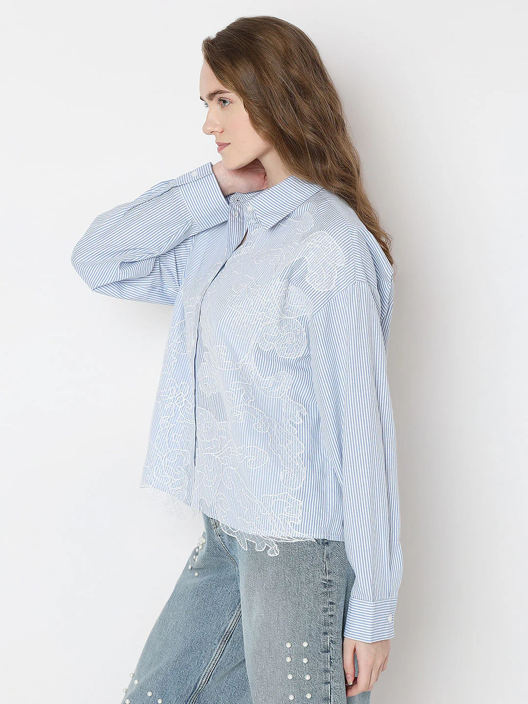 Light Blue Striped Shirt - Image 3