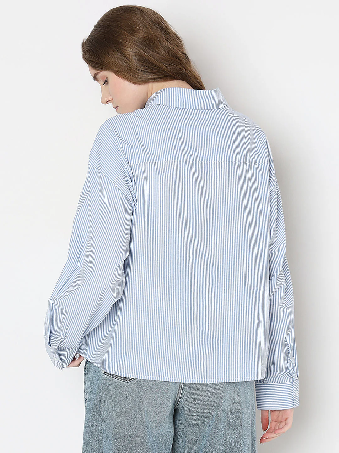 Light Blue Striped Shirt - Image 4