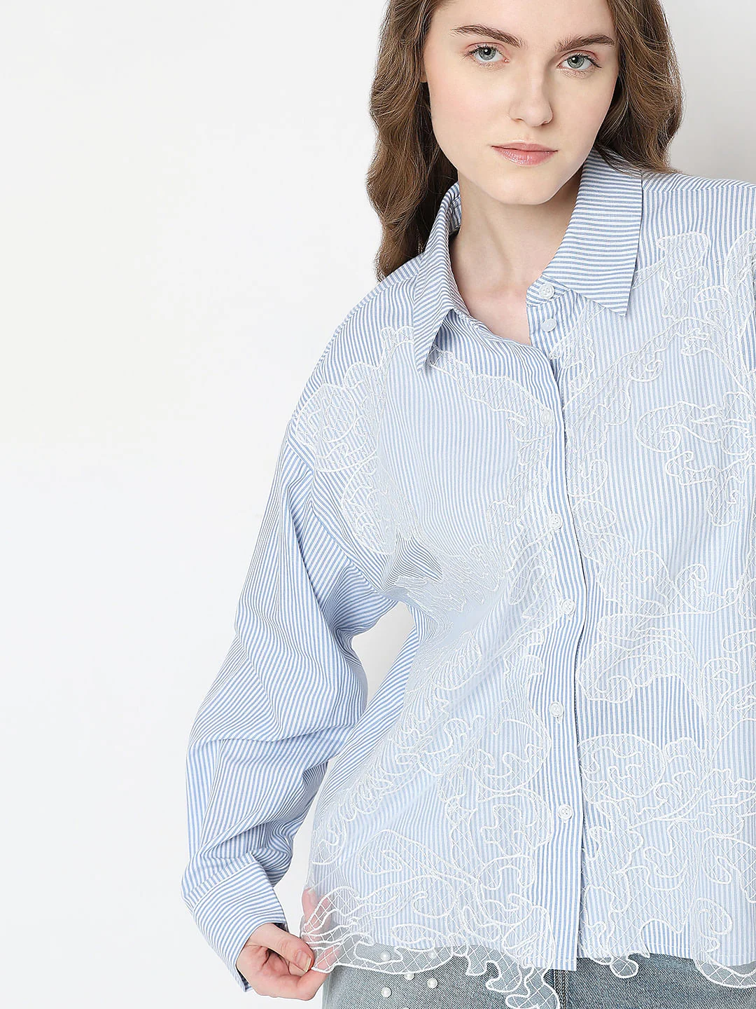 Light Blue Striped Shirt - Image 6