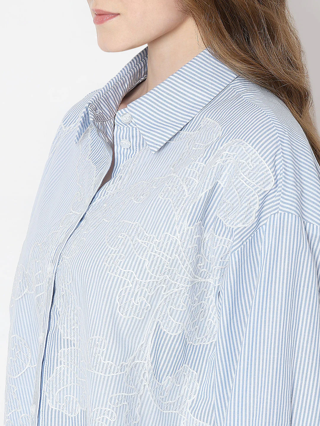 Light Blue Striped Shirt - Image 8