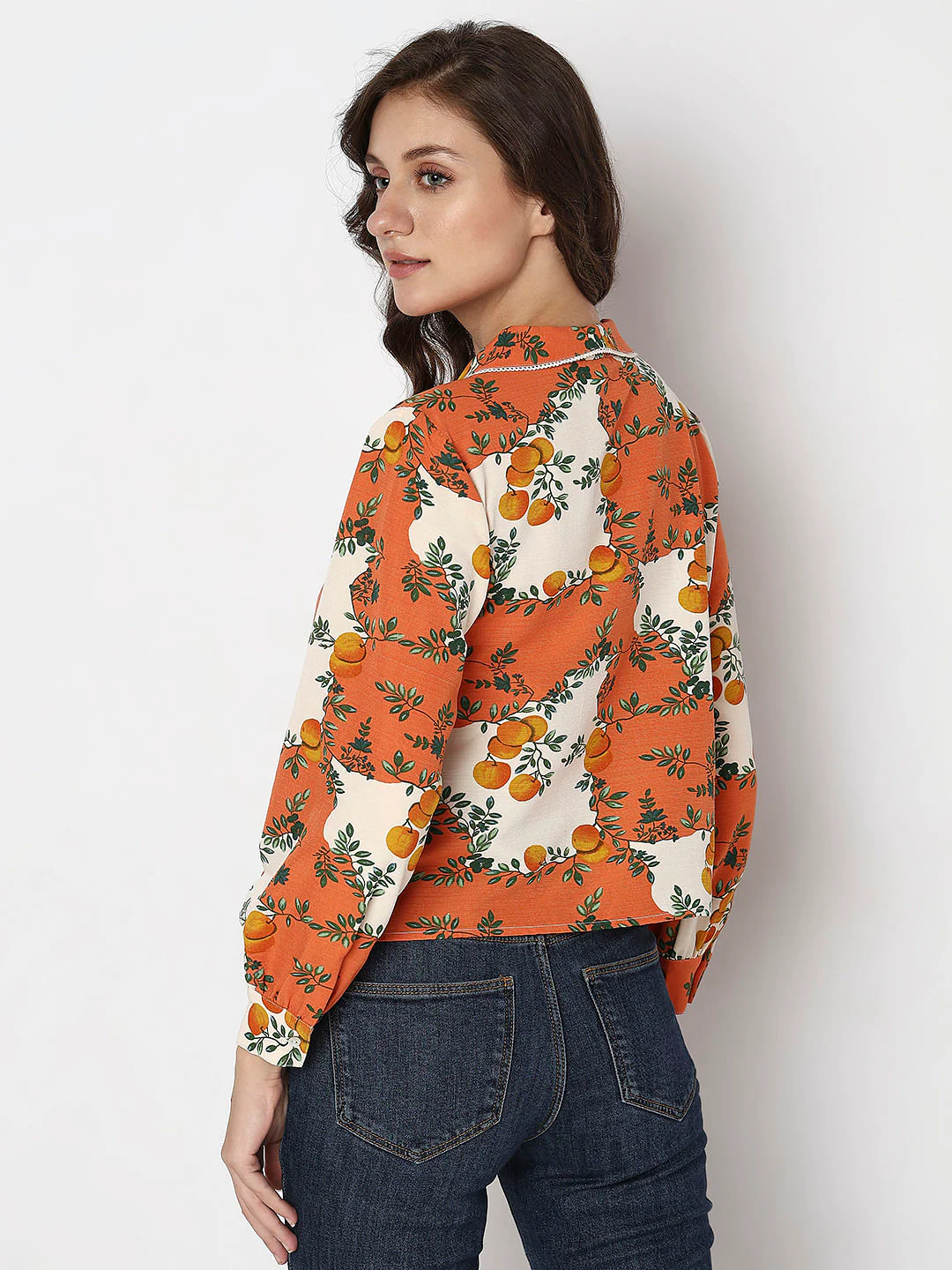 Orange Printed Shirt - Image 4