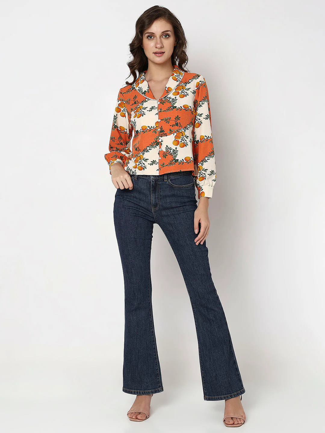 Orange Printed Shirt - Image 5
