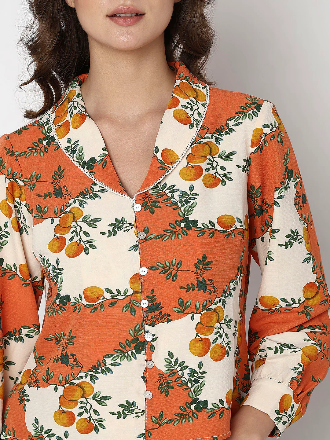 Orange Printed Shirt - Image 6