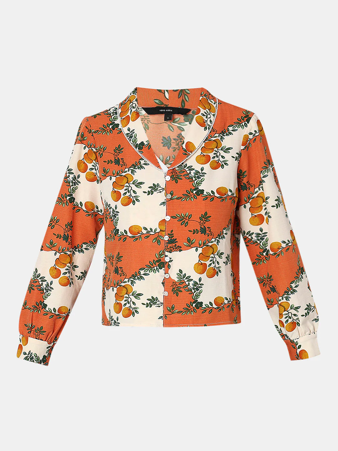 Orange Printed Shirt - Image 7