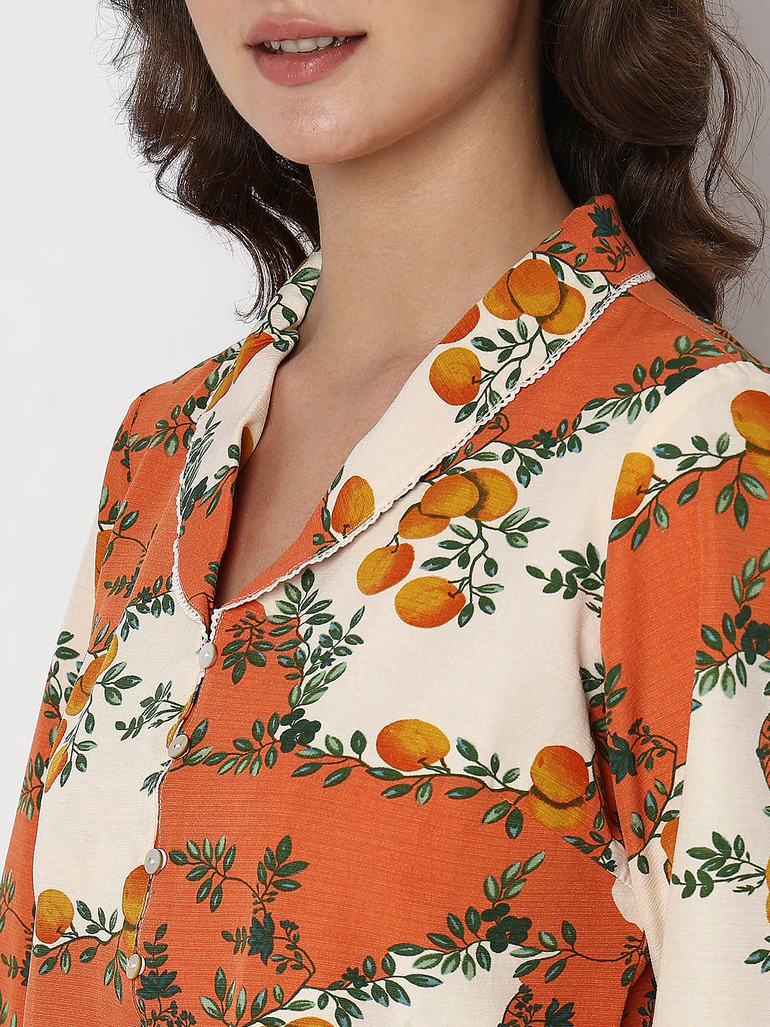 Orange Printed Shirt - Image 8