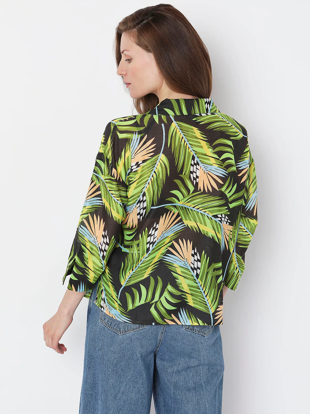 Green Tropical Print Shirt - Image 4