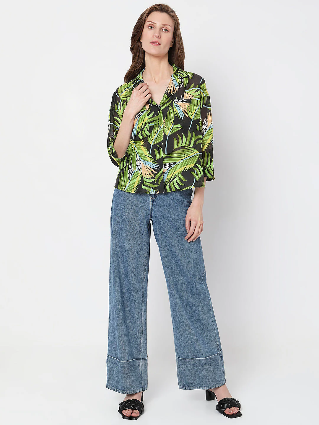 Green Tropical Print Shirt - Image 5
