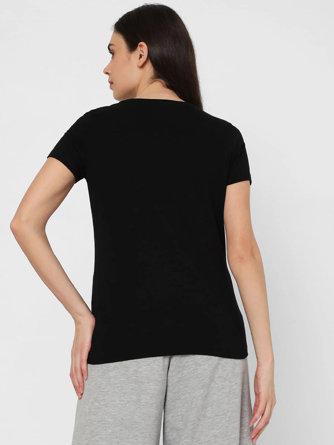 Black Typographic Print T-Shirt - Image 4