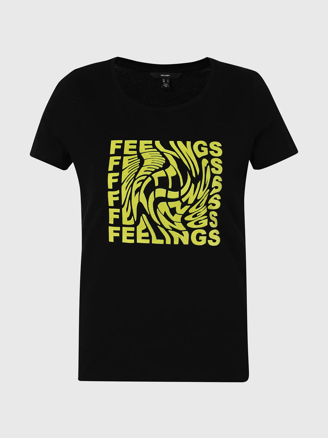 Black Chest Print T-Shirt - Image 7