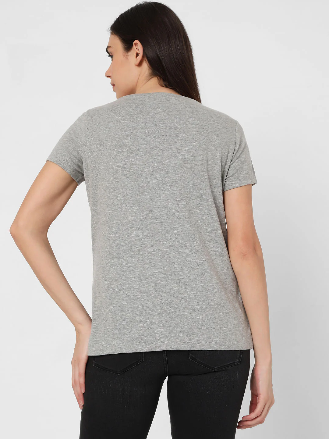 Grey Chest Print T-Shirt - Image 4