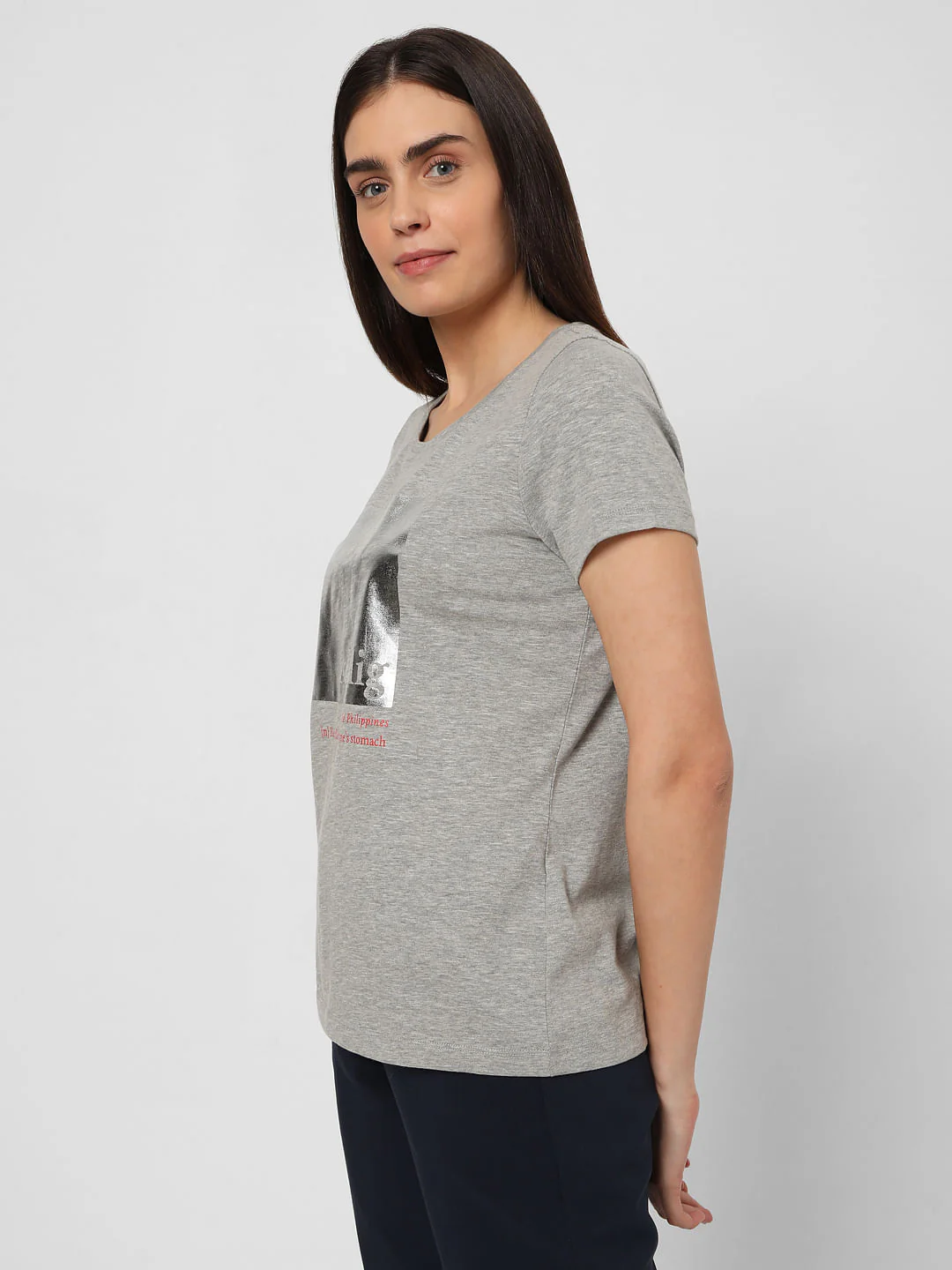 Grey Graphic Print T-Shirt - Image 3