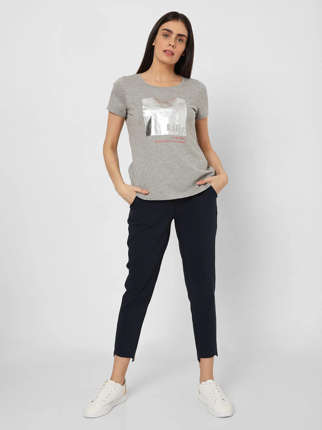 Grey Graphic Print T-Shirt - Image 5